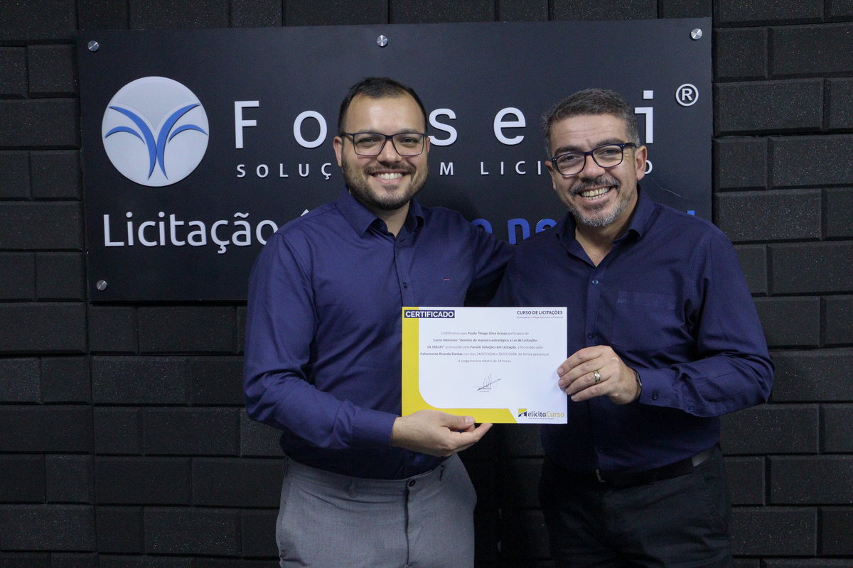 Entrega de certificado na Forseti